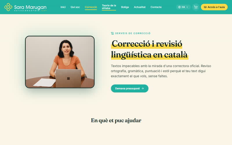 Captura de Correcció a cursosdecatala.cat