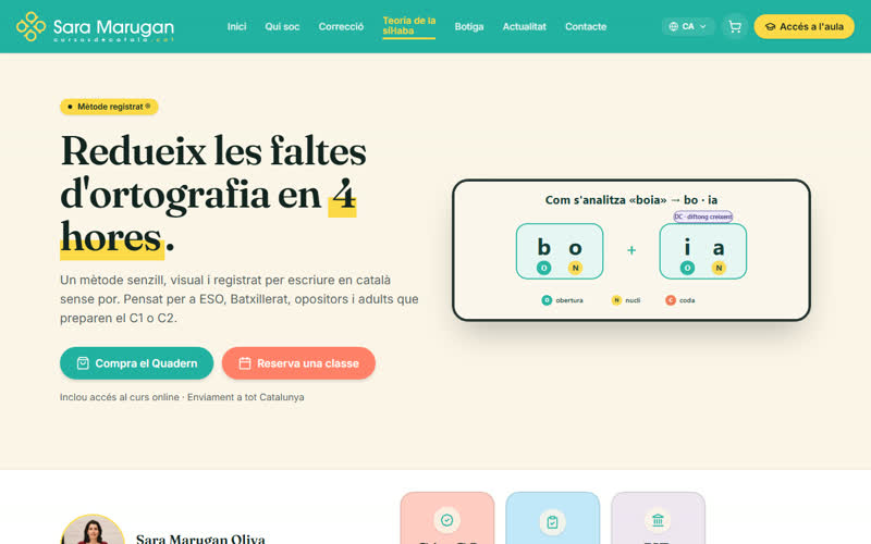 Captura de Teoria de la síl·laba a cursosdecatala.cat
